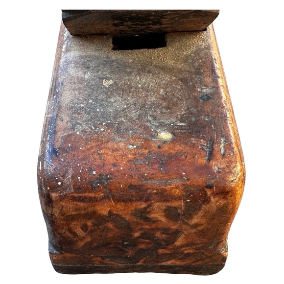 D.R. BARTON Antique 1880s Wood Plane 8" Primitive Rustic Hand Tool Collectible - Picture 9 of 14